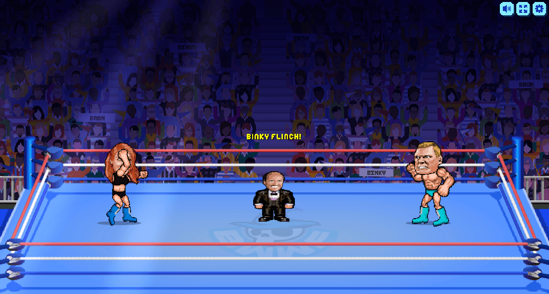 Wrestle Bros in-ring throw and slam gameplay